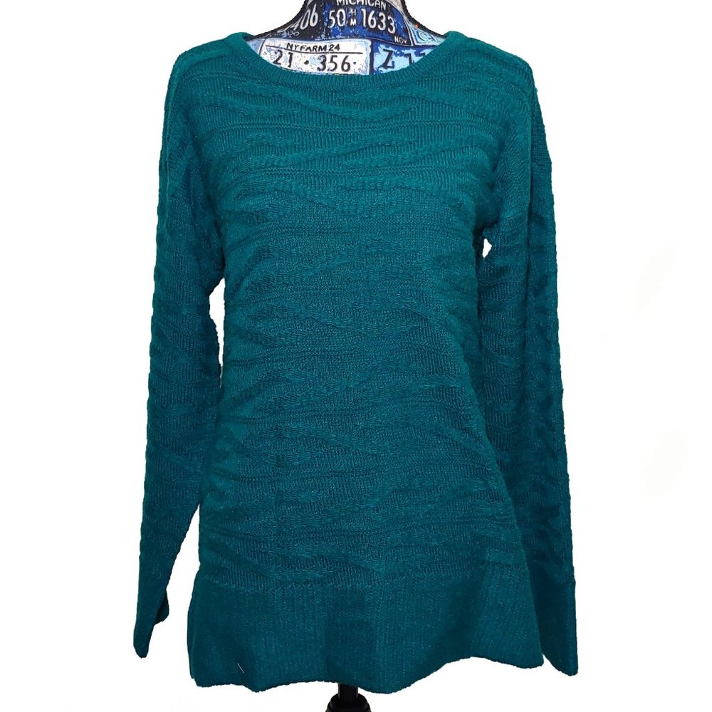 The Limited Teal Cable Knit Sweater Tall Warm